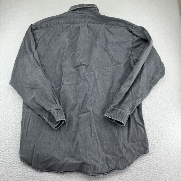 Ralph Lauren Blaire Shirt Mens XL Gray Heavyweight Long Sleeve Button Down Pony - Picture 7 of 7